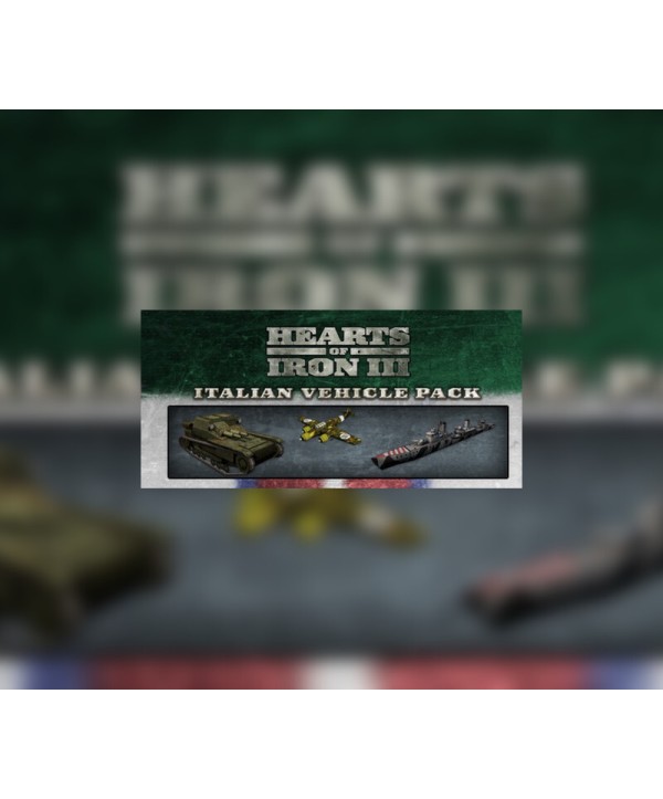 Hearts of Iron III - Italian Vehicle Pack DLC Steam Key GLOBAL